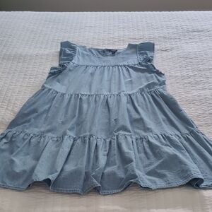J. Crew Light Blue Ruffle Dress